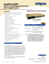 Per vedere il documento Unicom-electric SmartPoE/2402M Manuale Utente