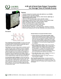 Per vedere il documento Laurel-electronics LT: 4-20 mA & Serial Data Output Transmitter f Manuale Utente